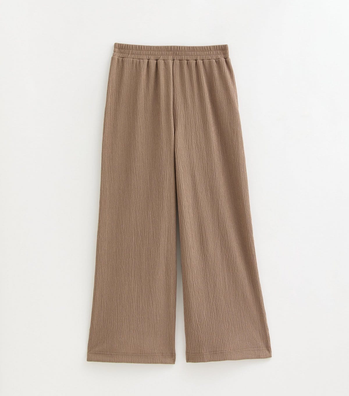 Women's Petite Mink Crinkle Jersey Wide Leg Trousers New Look