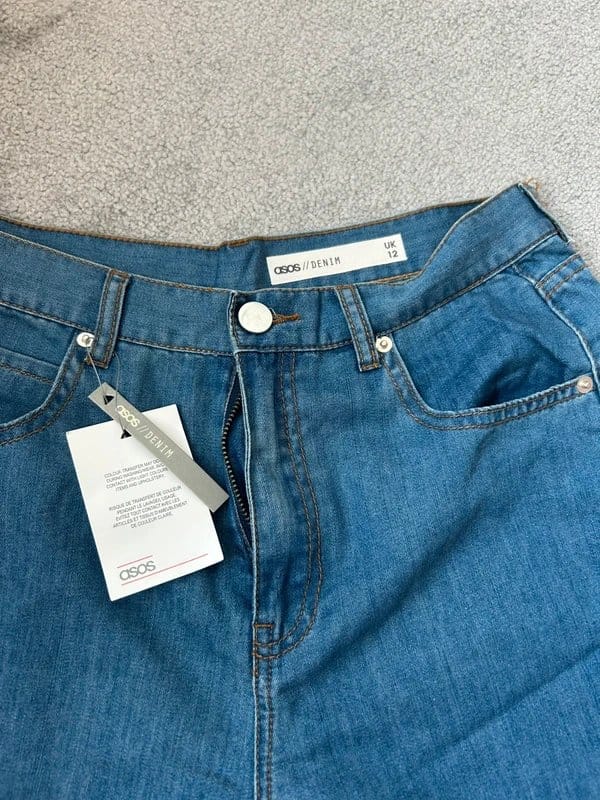 ASOS Blue Denim A-Line Shorts Size 12