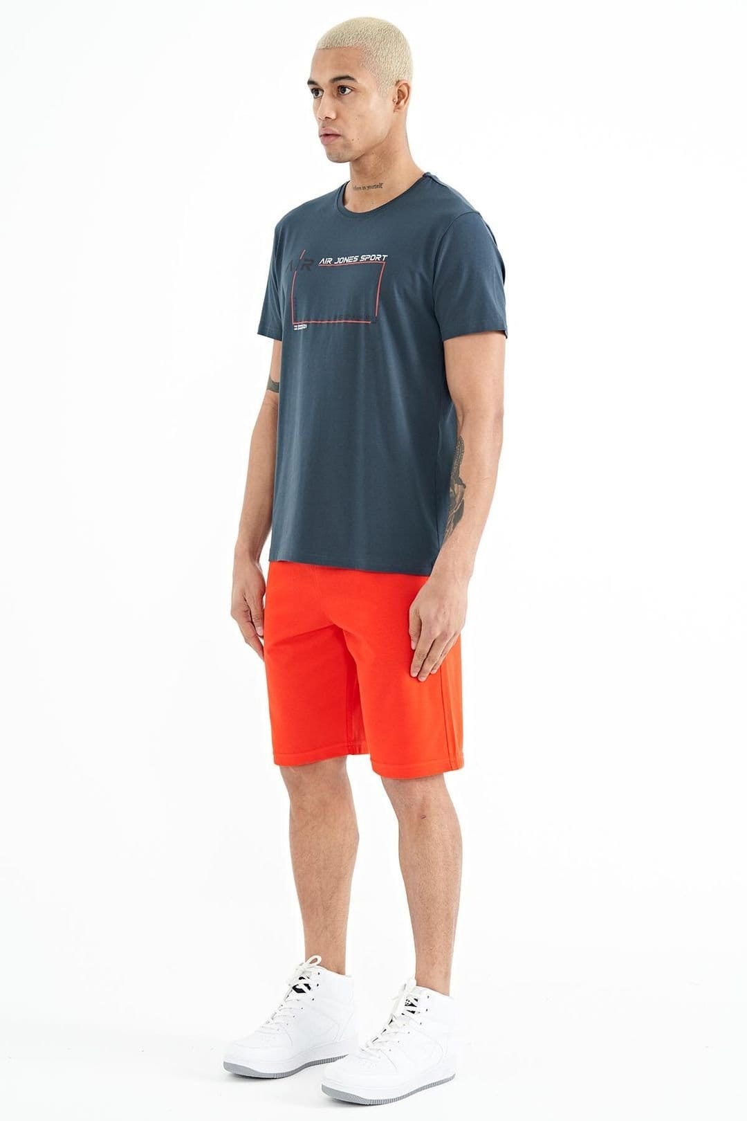 Tommy Life Tommy Life Men's Pull-on Sweat Shorts in Orange - 4