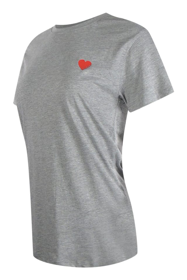 Love Moschino Love Moschino Women's Short Sleeve Round T-shirt in Grey - 2
