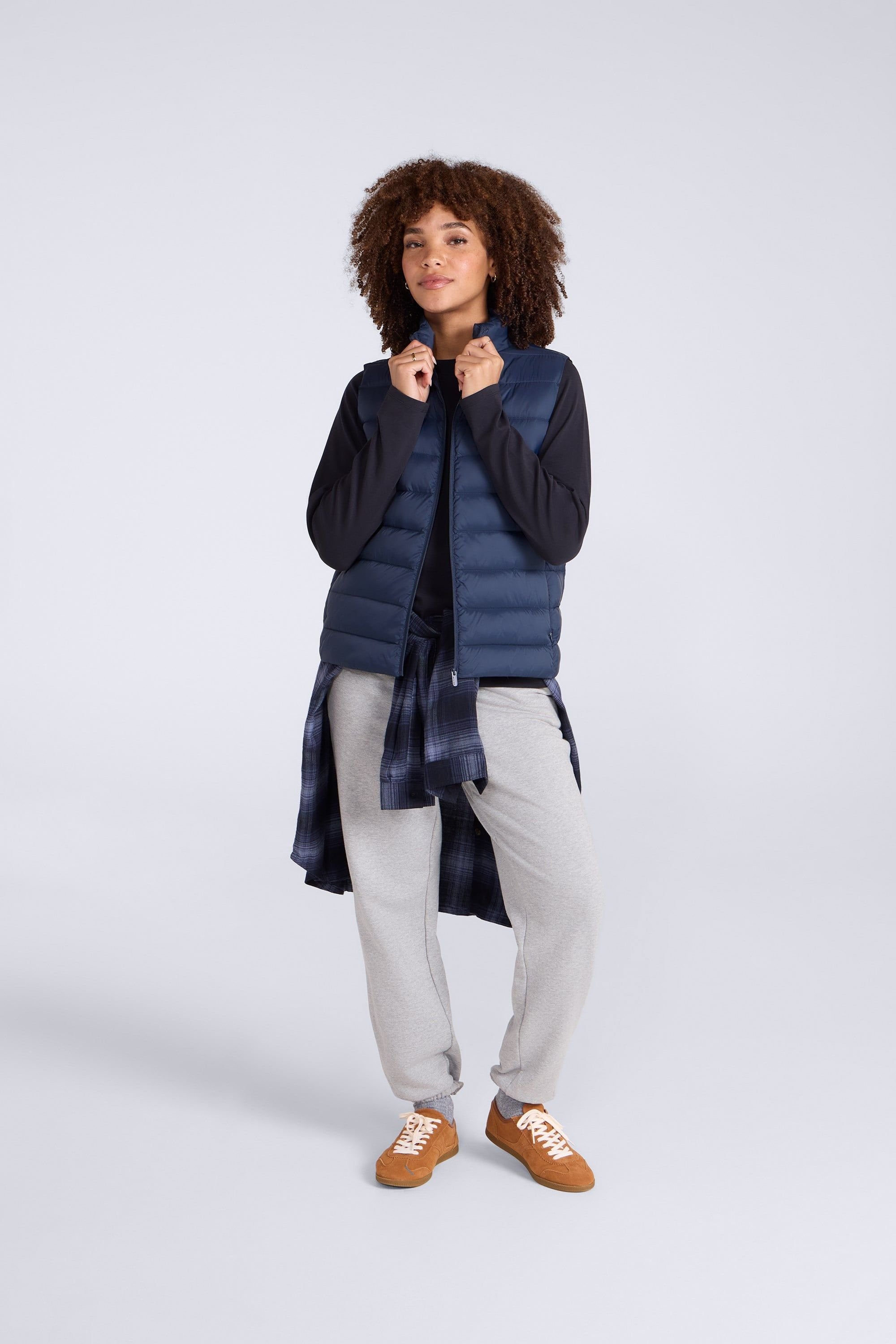 Animal Animal Women's 'Light Cosi' Lightweight Water Resistant PFC Free Warm Padded Gilet in Navy - 2