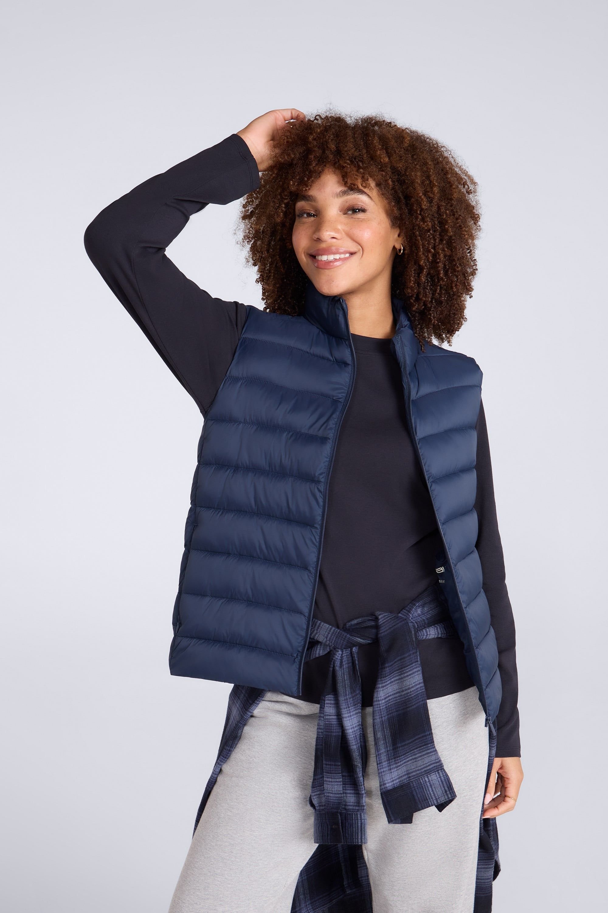 Animal Animal Women's 'Light Cosi' Lightweight Water Resistant PFC Free Warm Padded Gilet in Navy - 3