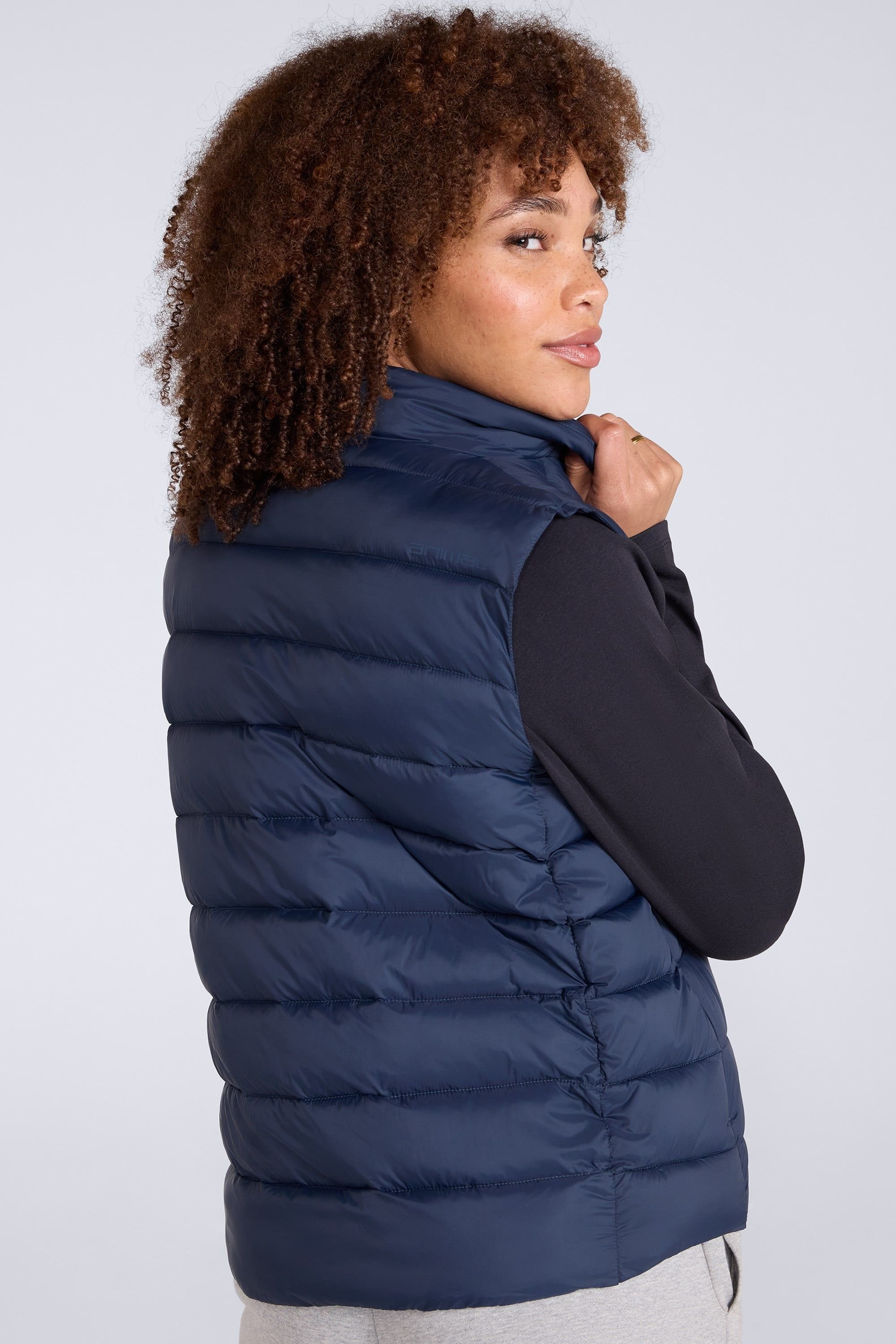 Animal Animal Women's 'Light Cosi' Lightweight Water Resistant PFC Free Warm Padded Gilet in Navy - 4