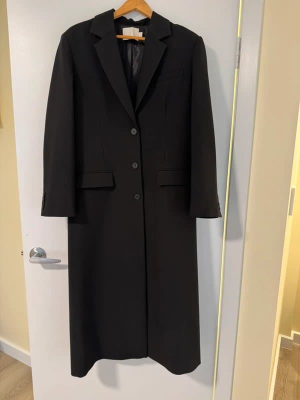 one of others One of Others Crawford Relaxed Longline Blazer Coat - Black - Size 1 (S)