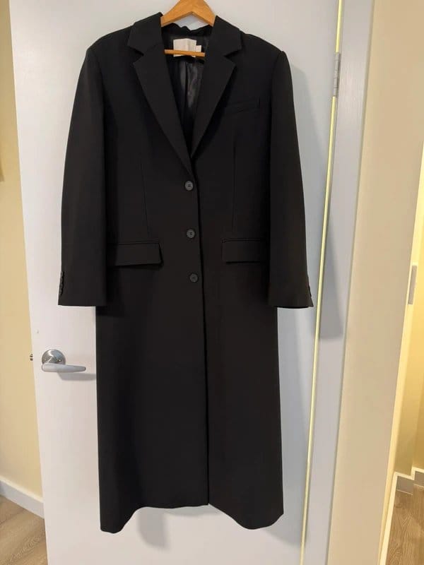 one of others One of Others Crawford Relaxed Longline Blazer Coat - Black - Size 1 (S) - 1