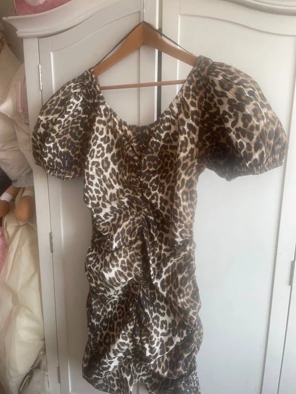 Ganni Ganni leopard dress new size 14