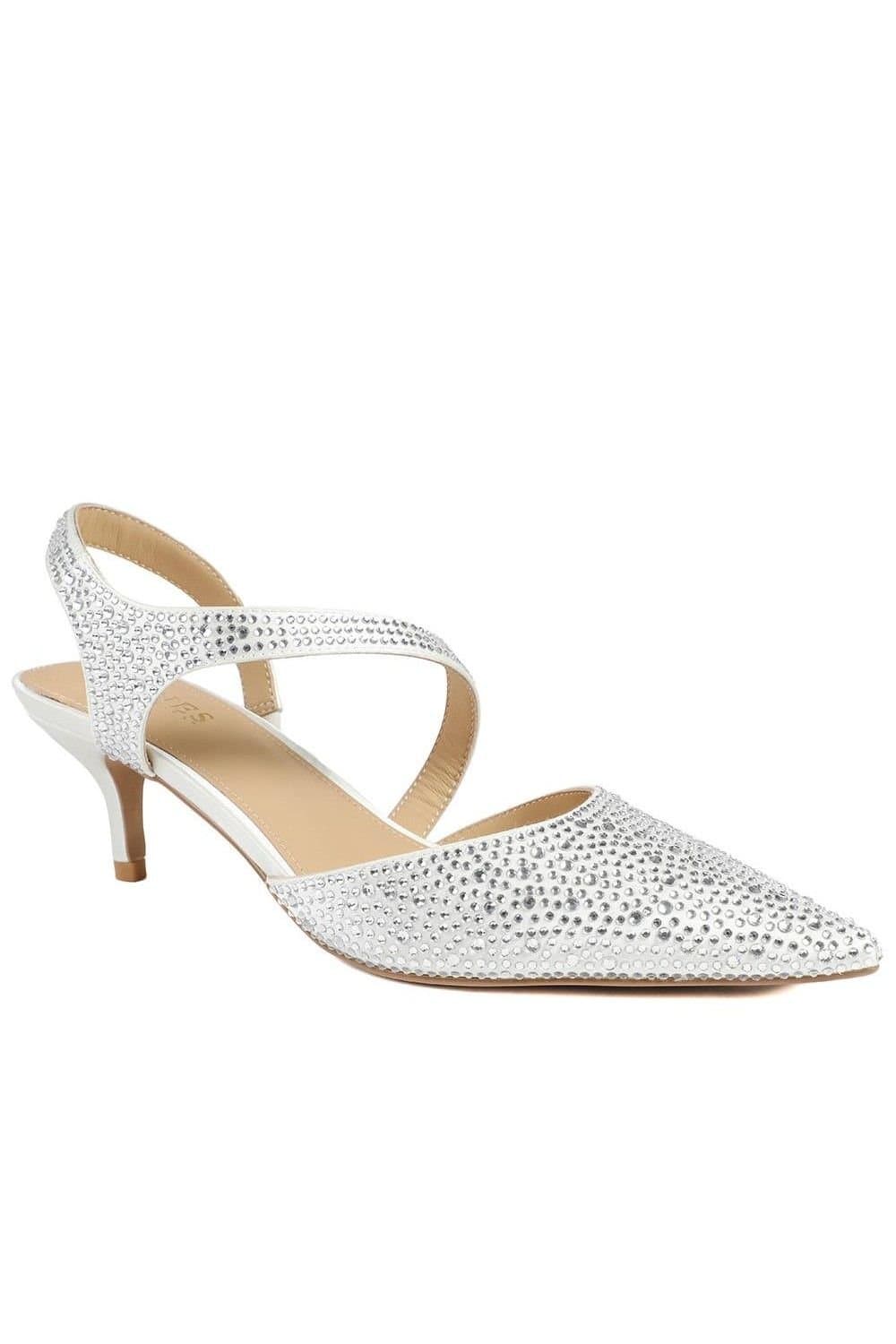 Jones Bootmaker Jones Bootmaker Women's Zula Embellished Occasion Court Shoes in Ivory