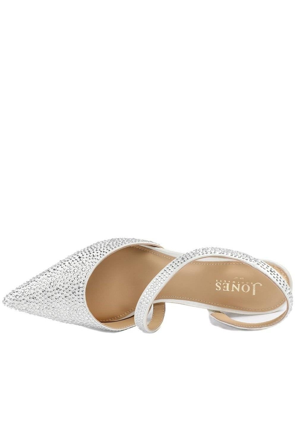 Jones Bootmaker Jones Bootmaker Women's Zula Embellished Occasion Court Shoes in Ivory - 4