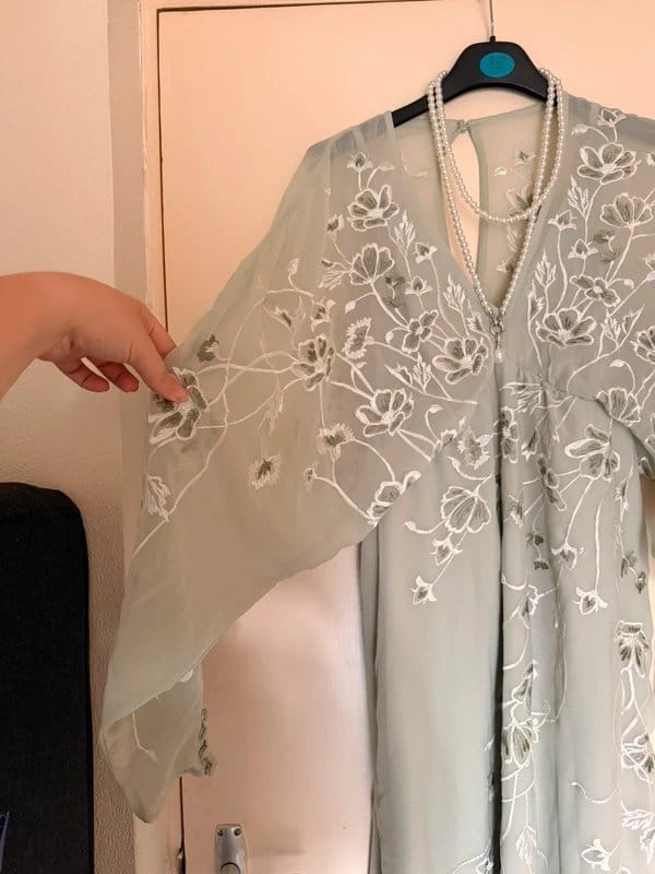 ASOS Mint Embroidered Dress Size 6