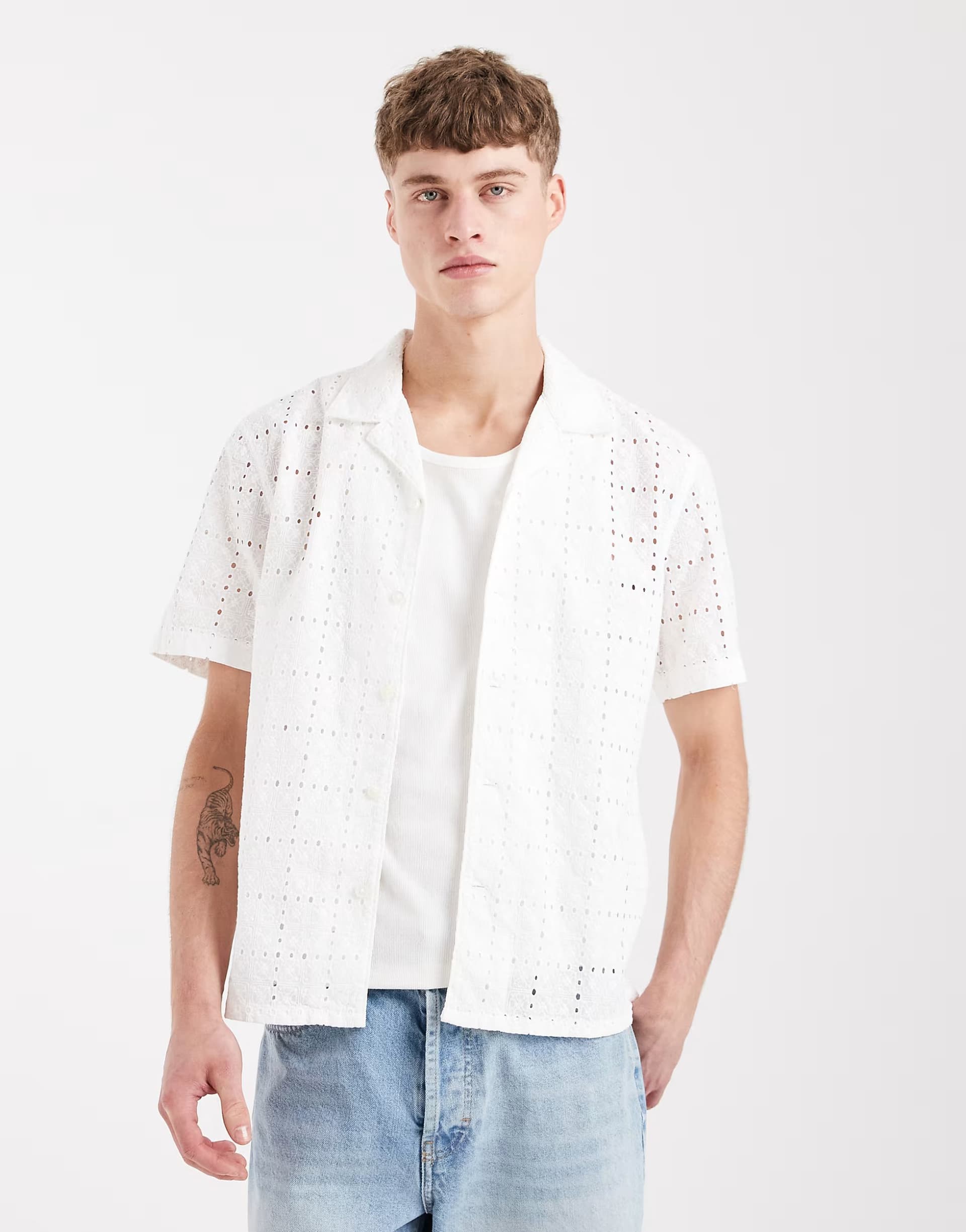 ASOS Levi's Sunset short sleeve camp shirt in white