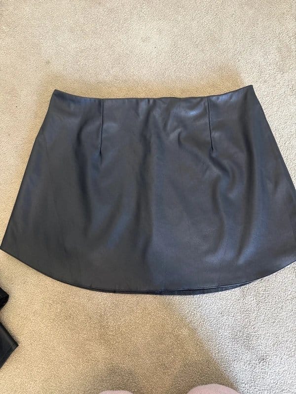 ASOS Black Faux Leather Mini Skirt