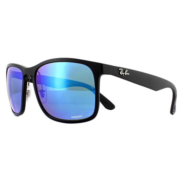 Ray-Ban Ray-Ban Men's Square Matte Black Blue Flash Polarized Chromance RB4264 Sunglasses - 2