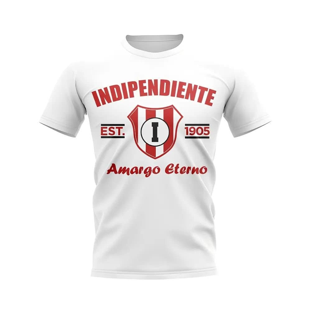 Independiente Independiente Men's Personalised Established Football T-Shirt in White