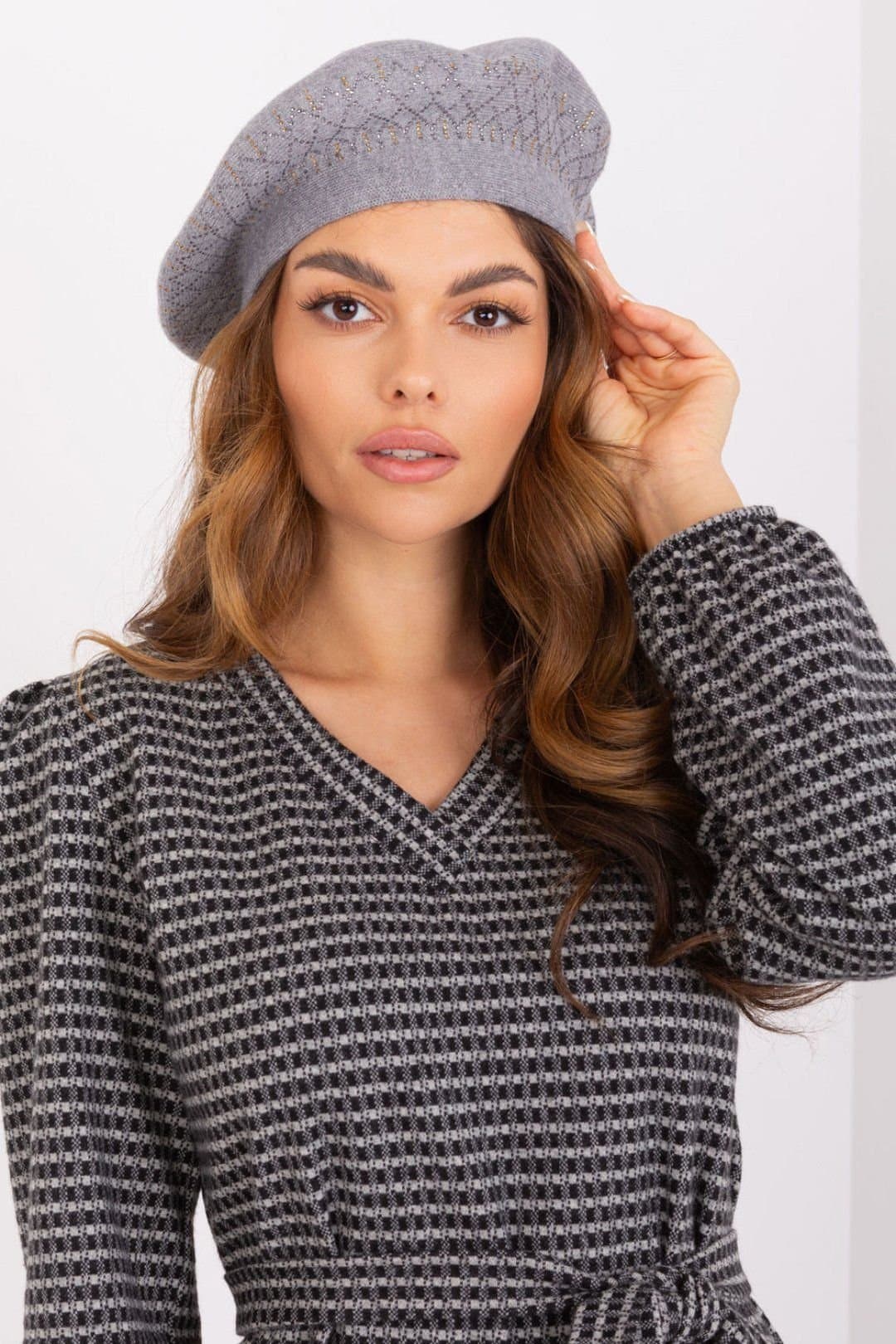 Love Lace Love Lace Women's Modern Wool Beret Hat Soft Warm Classic Style Headwear Everyday in Grey