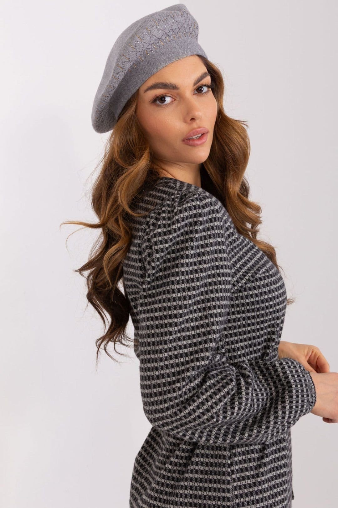 Love Lace Love Lace Women's Modern Wool Beret Hat Soft Warm Classic Style Headwear Everyday in Grey - 4