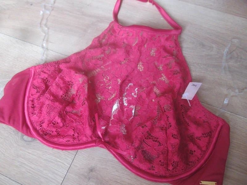 Boux Avenue Boux Avenue size 34C red lace underwired no padding halter plunge bra Brand new with tags