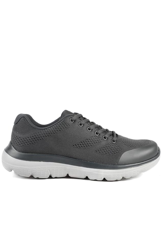 Pavers Pavers Men's Wide Fit Memory Foam Lace Up Trainers in Grey - 2