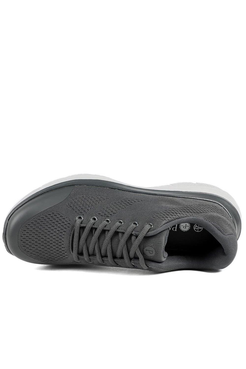 Pavers Pavers Men's Wide Fit Memory Foam Lace Up Trainers in Grey - 4