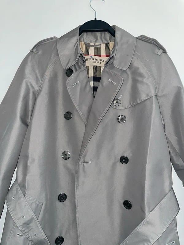 Burberry Burberry Women’s Grey Summer Trench OverCoat Size UK S