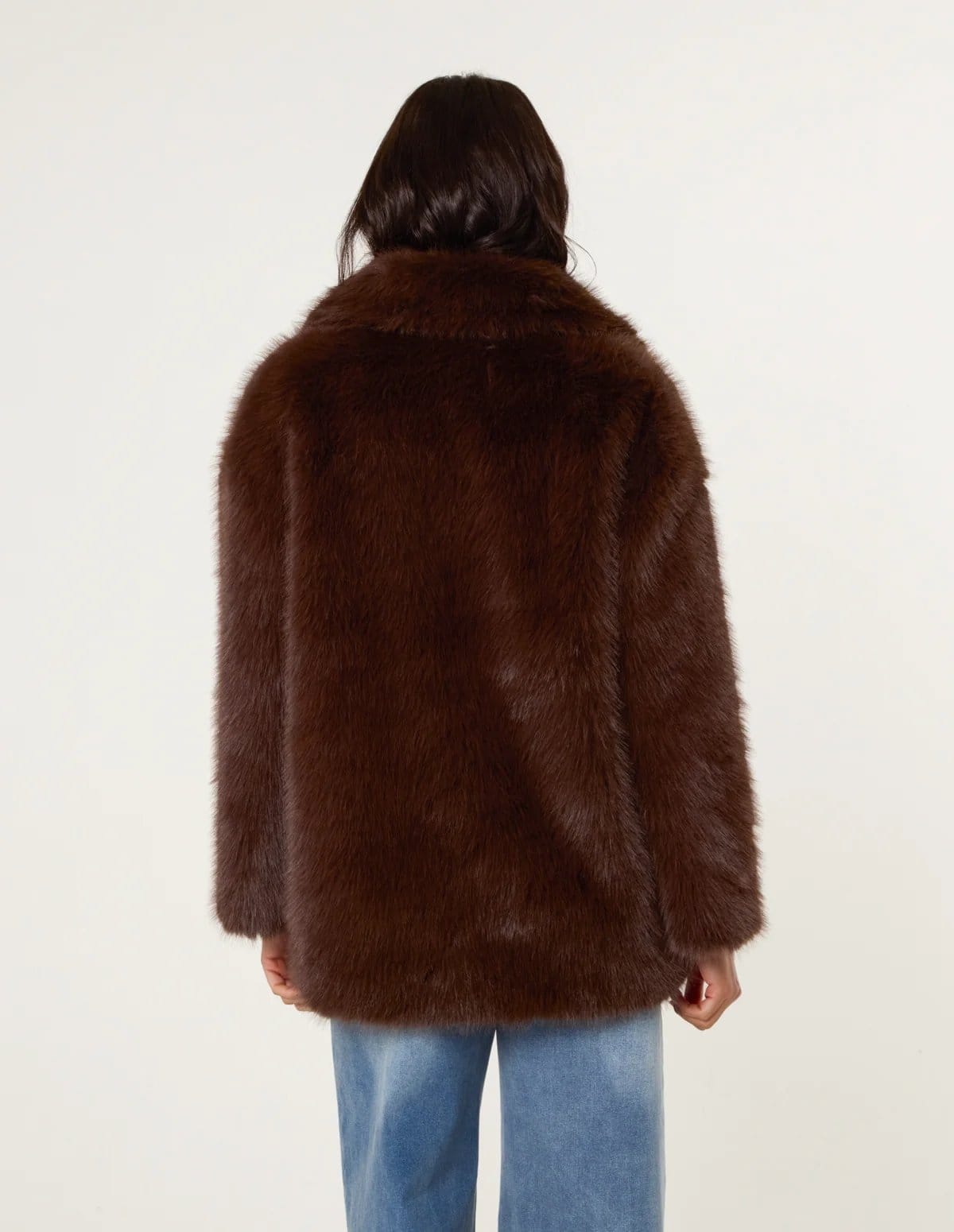 Blue Vanilla Short Faux Fur Coat - 4