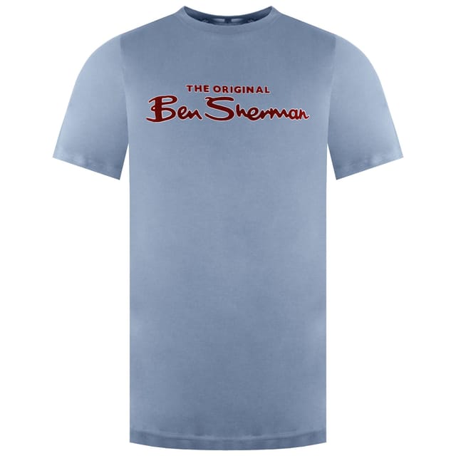 Ben Sherman Ben Sherman Men's Large Logo Blue T-Shirt - 2