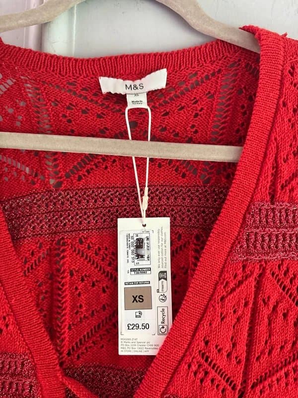 Marks & Spencer M&S knitted crochet style top