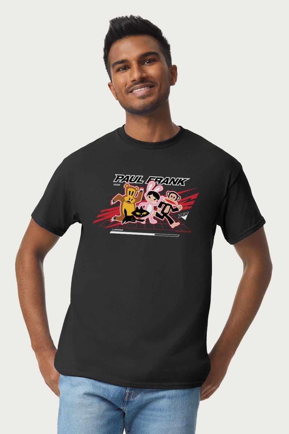 Paul Frank Paul Frank Men's Gaming Julius The Monkey & Co Loading Screen T-Shirt in Black