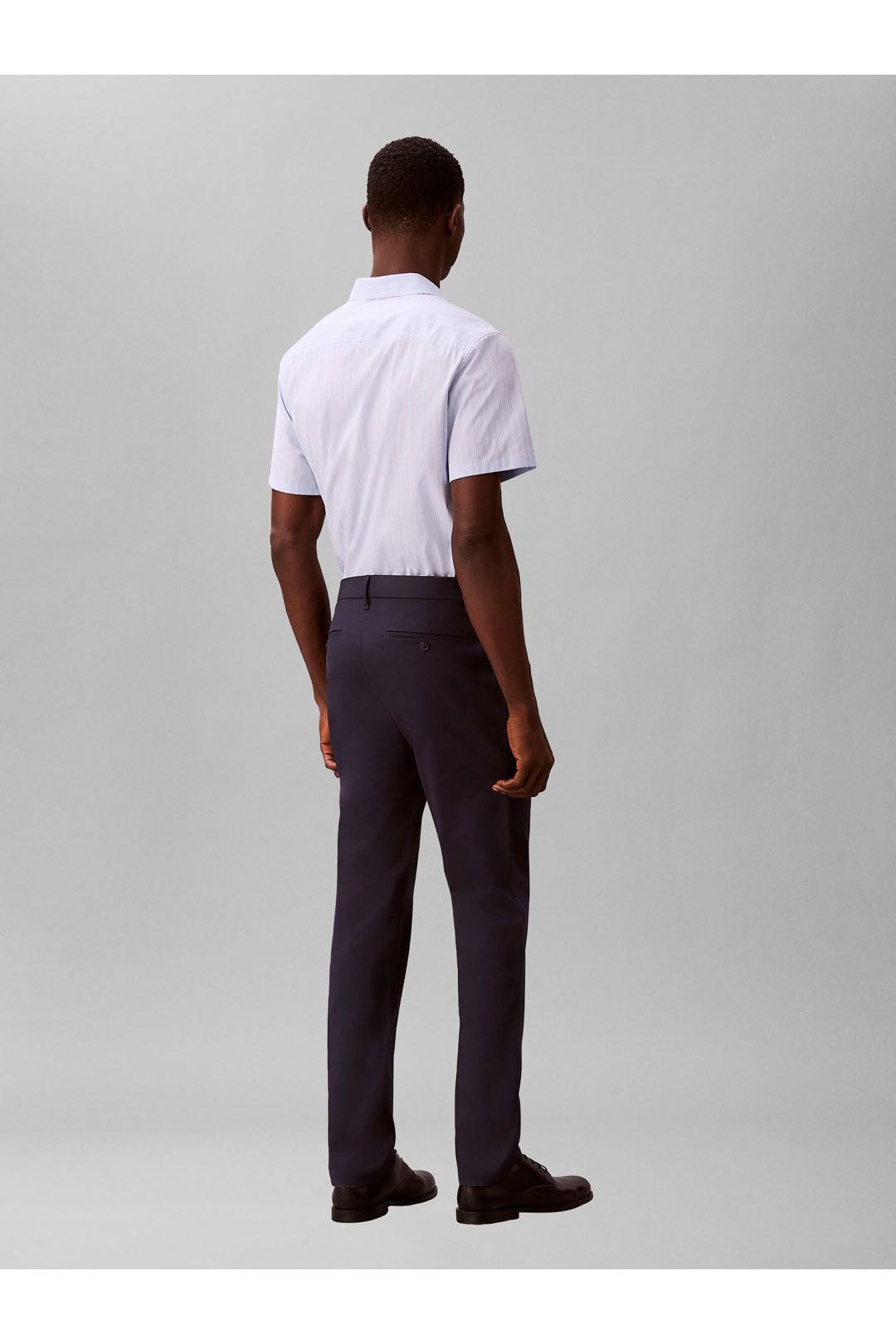 Calvin Klein Calvin Klein Men's Slim Sateen Chino Trouser Dark Sapphire in Navy - 4