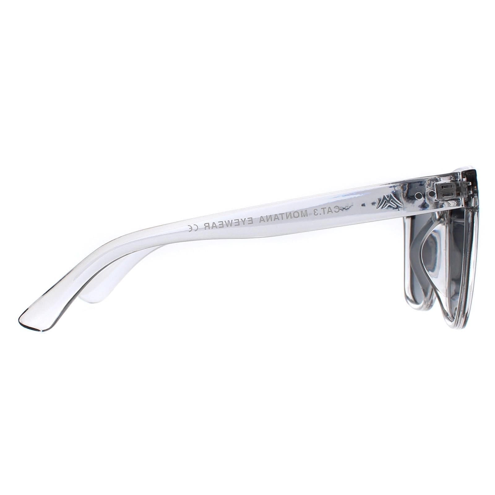 montana montana Men's Square Shiny Clear Grey Grey Polarized MP72 - 4