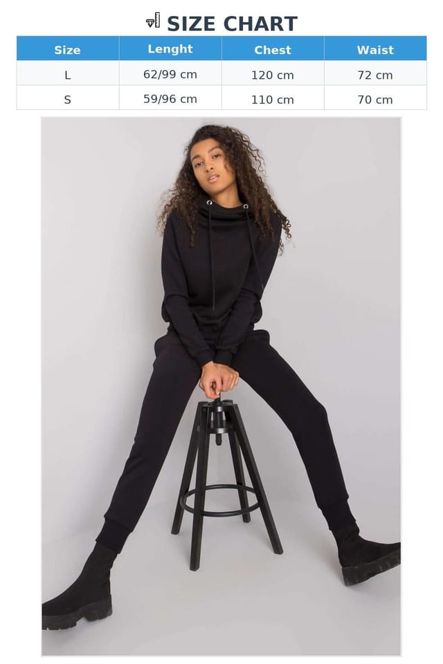 Love Lace Love Lace Women's Hooded Sweatshirt & Track Pants Set in Black - 3