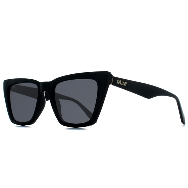 Quay Quay Women's Cat Eye Black Smoke Polarized Call The Shots - 2