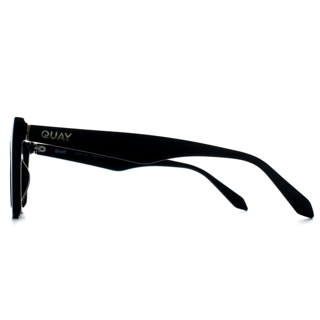 Quay Quay Women's Cat Eye Black Smoke Polarized Call The Shots - 3