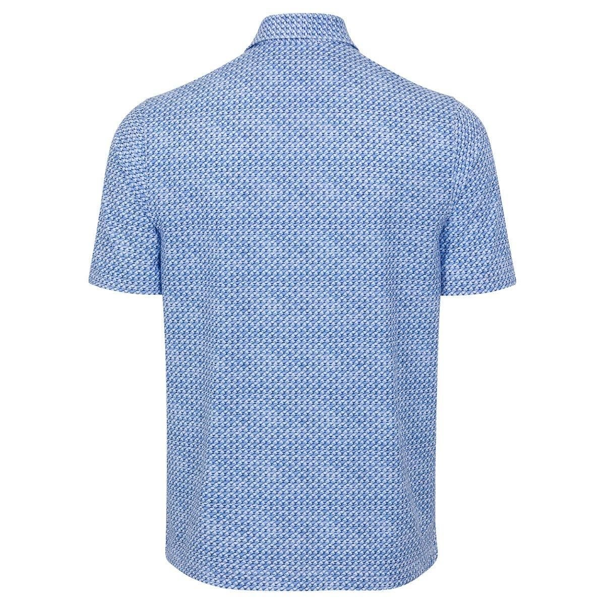 Greg Norman Greg Norman Men's Shark Tail Matrix Golf Polo Shirt in Blue - 2