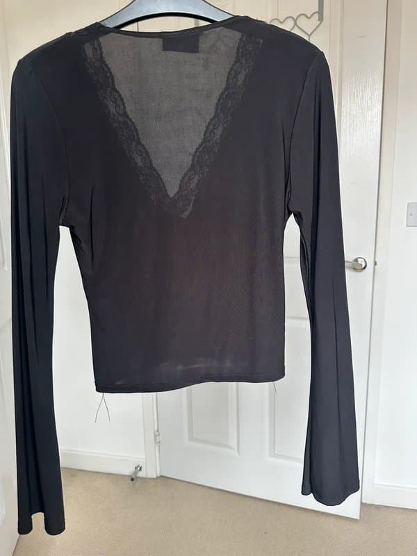ASOS Design ASOS black long sleeve slinky top