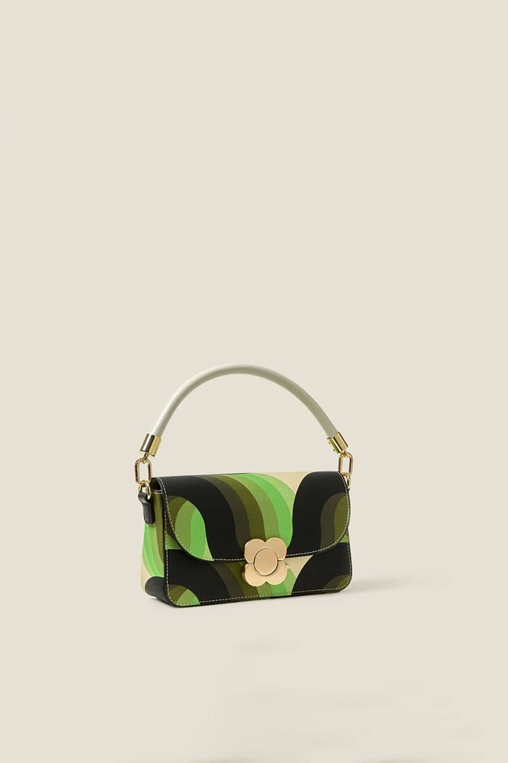 Orla Kiely Orla Kiely Women's Small Vera Crossbody Bag - Rolling Waves Electra in Green - 4