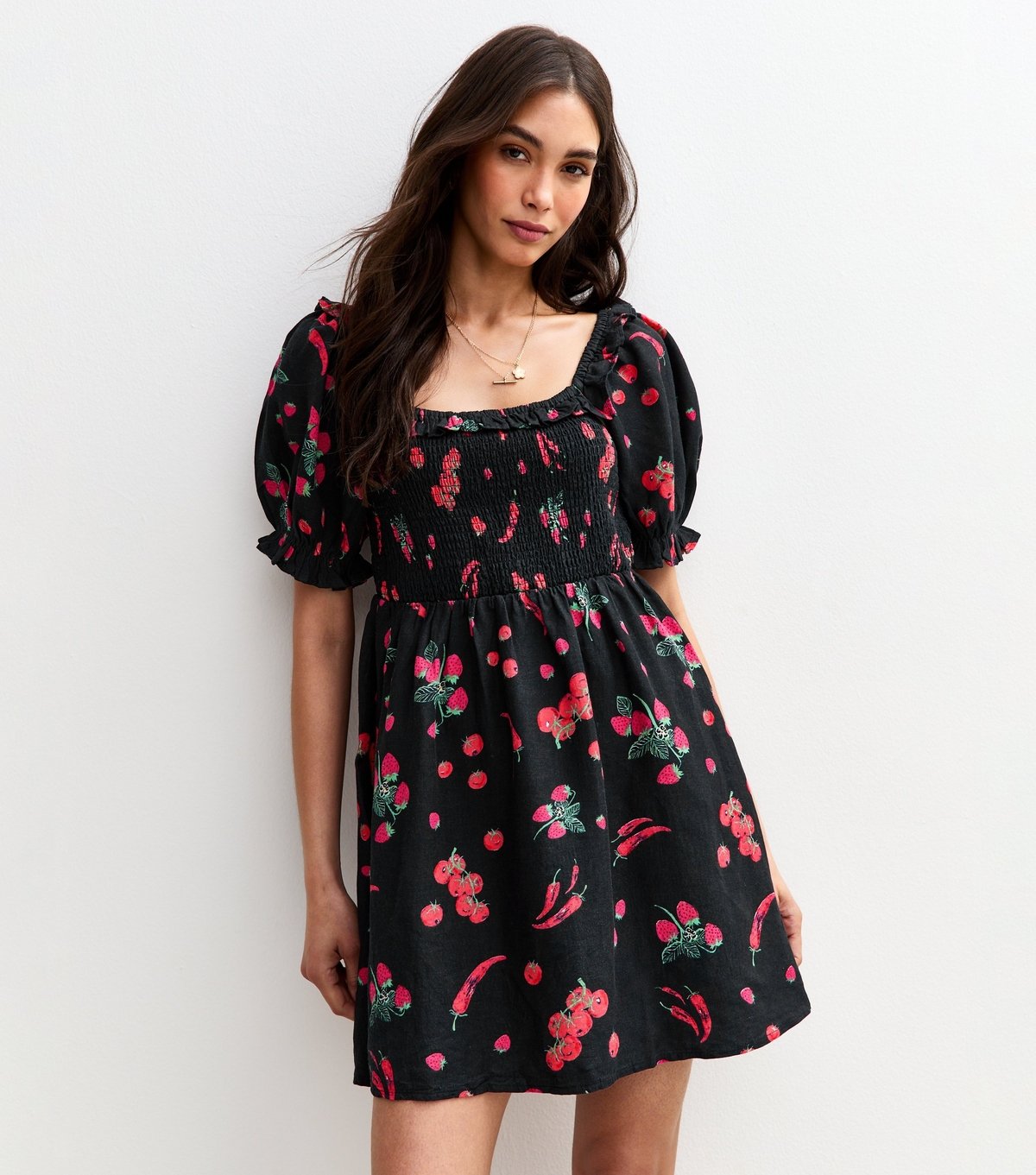 New Look Women's Black Chili Print Mini Dress New Look - 1