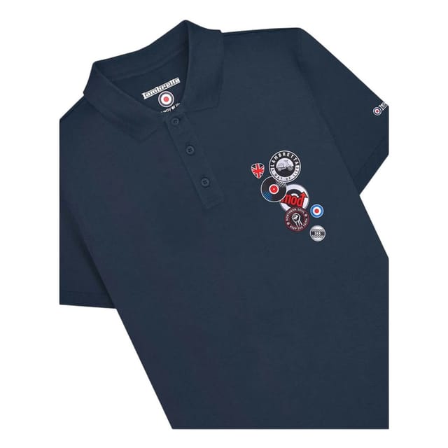 Lambretta Lambretta Men's Badge Polo Shirt in Navy - 3