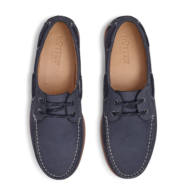 Hotter Hotter Men's 'Boom' Classic Boat Shoes in Navy - 3