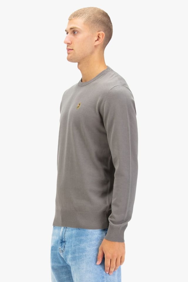 Luke 1977 Luke 1977 Men's Gerard 3 Knitted Jumper in Light Grey - 3