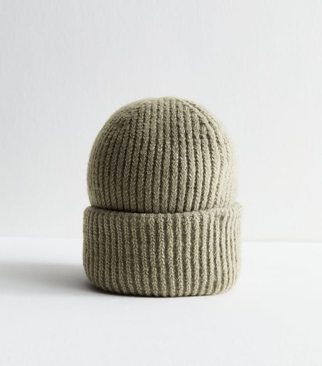 New Look Light Green Chunky Ribbed Knit Beanie New Look - 2