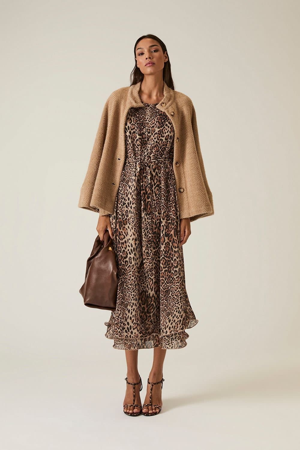 James Lakeland James Lakeland Women's Maxi Leopard Wave Hem Dress