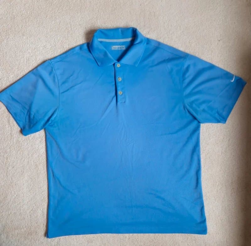 Nike nike golf dri-fit mens blue short sleeve polo shirt size xl sports training top