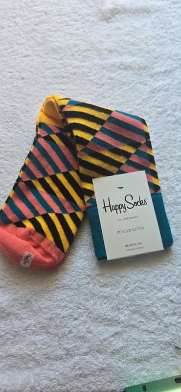 Happy Socks BNWT Happy Socks Diagonal Stripe – Bright & Cheerful! UK4-7 RRP£16