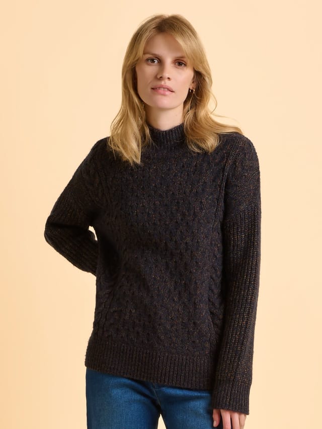 Brakeburn Brakeburn Women's Wilderness Jumper in Navy - 2