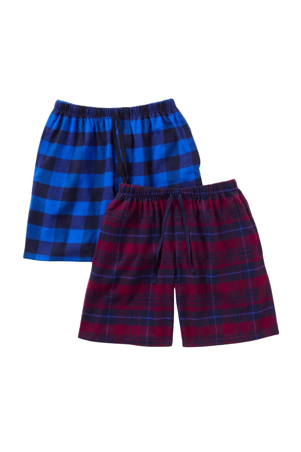 Just Essentials Just Essentials Men's 2 Pack Flannel Check Pyjama Shorts in Blue - 4