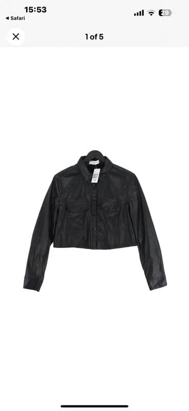 Bershka Bershka leather long sleeve top