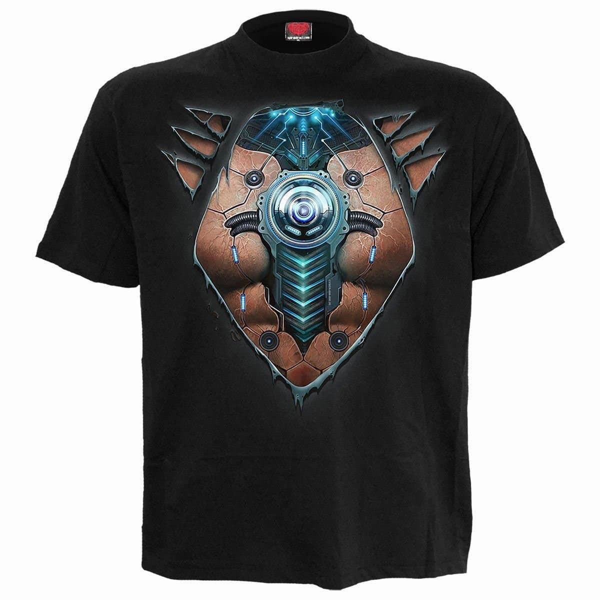 Spiral Spiral Men's CYBER SKIN - T-Shirt Black