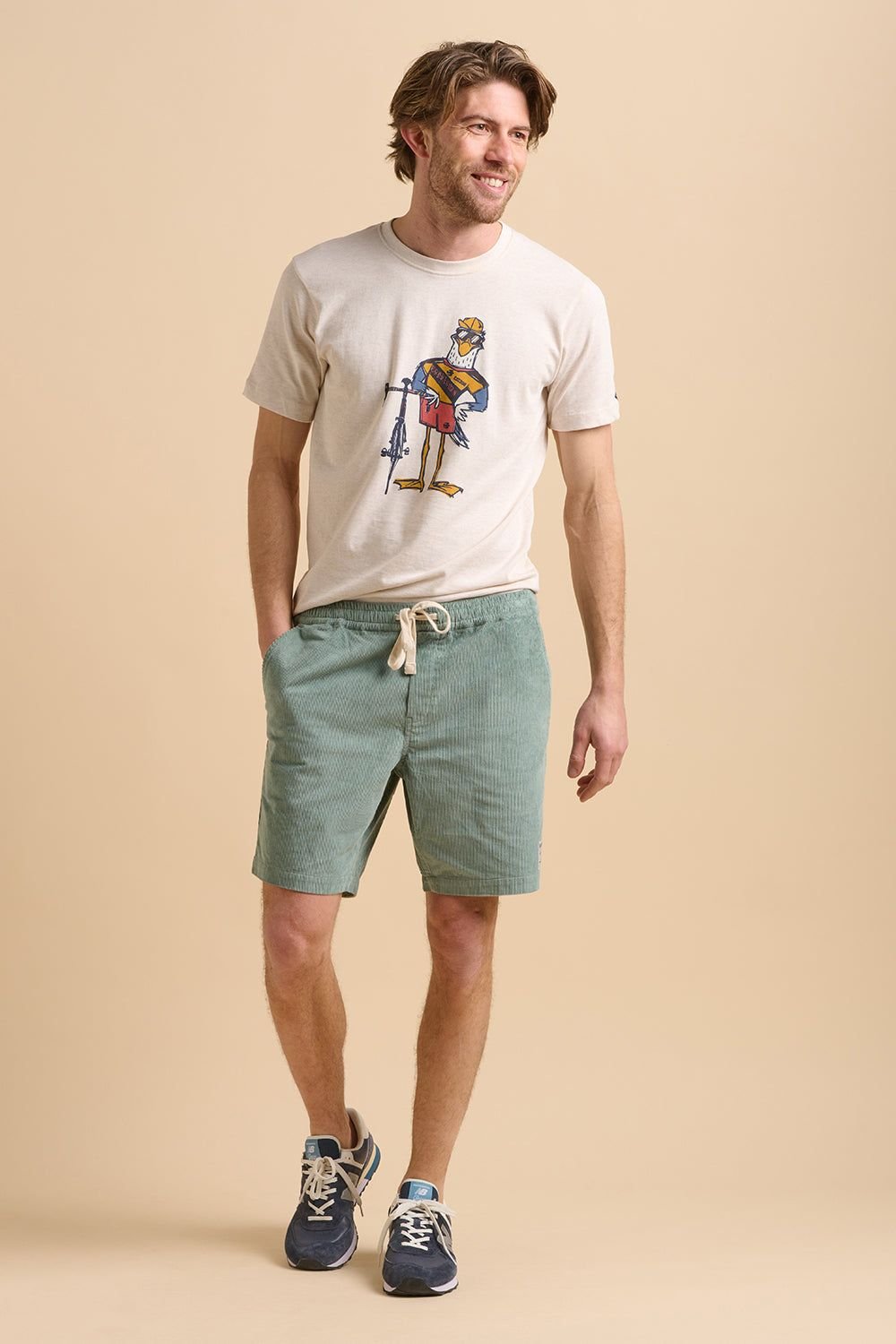 Brakeburn Brakeburn Men's Green Cord Shorts - 4