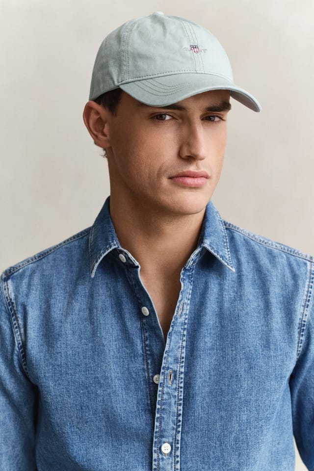 Gant Gant Men's Shield Sunfaded Cap Washed Turquoise in Light Blue - 2