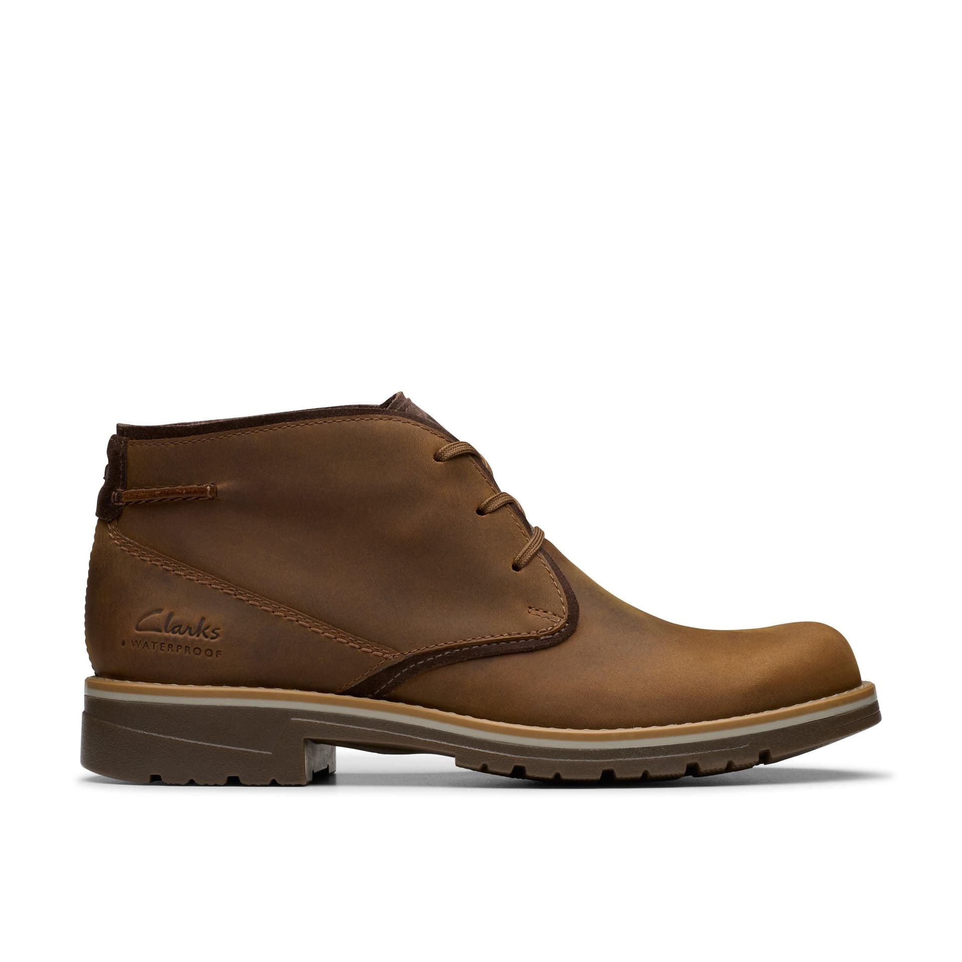 Clarks Clarks Men's Morris Peak Beeswax Leather Ankle Boots in Brown